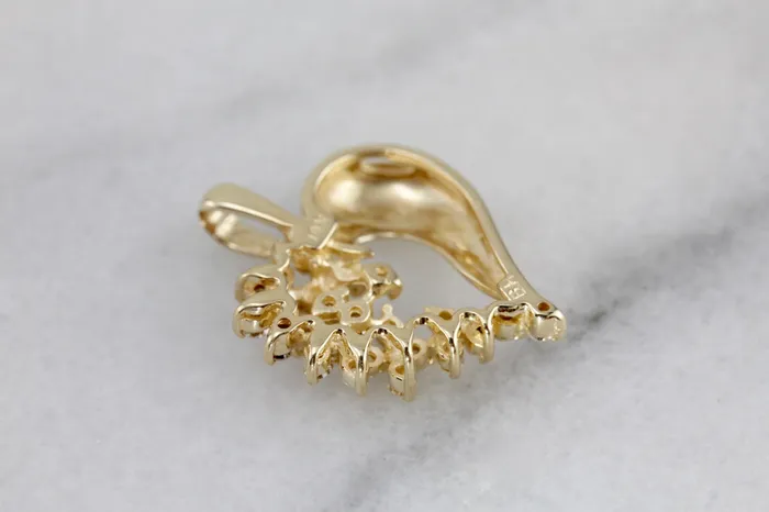 Market Square Jewelers Necklaces Diamond Waterfall of Love Diamond Heart Pendant Anniversary Pendant in Yellow Gold Polished Pendant Market Square Jewelers Necklaces Diamond Waterfall of Love Diamond Heart Pendant Anniversary Pendant in Yellow Gold Polished Pendant