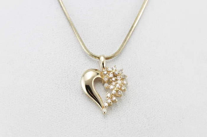 Market Square Jewelers Necklaces Diamond Waterfall of Love Diamond Heart Pendant Anniversary Pendant in Yellow Gold Polished Pendant Market Square Jewelers Necklaces Diamond Waterfall of Love Diamond Heart Pendant Anniversary Pendant in Yellow Gold Polished Pendant