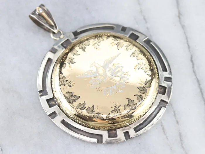 Market Square Jewelers Necklaces Gold and Silver Diamond Eagle Pendant Market Square Jewelers Necklaces Gold and Silver Diamond Eagle Pendant