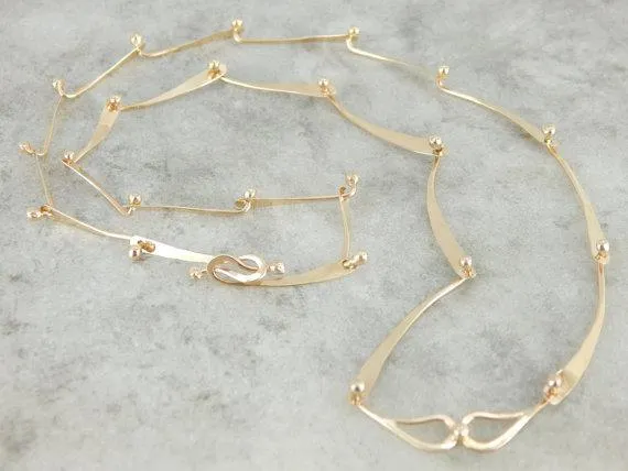 Market Square Jewelers Necklaces Hand Made Modernist Yellow Gold Necklace Market Square Jewelers Necklaces Hand Made Modernist Yellow Gold Necklace