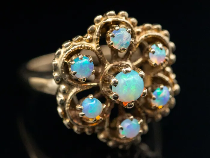 Market Square Jewelers Opal Cluster Ring Rings