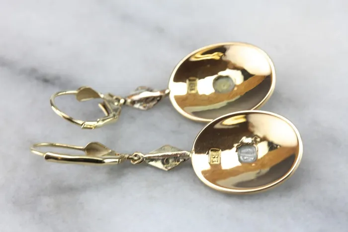 Market Square Jewelers Polished Yellow Gold and Pearl Drop Earrings Earrings Market Square Jewelers Polished Yellow Gold and Pearl Drop Earrings Earrings
