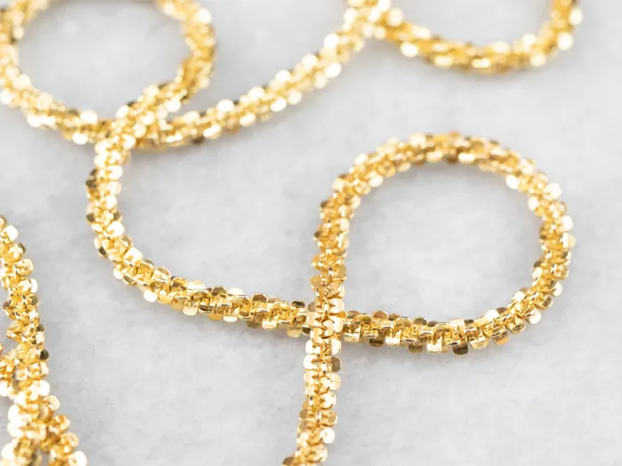 Market Square Jewelers PreStyled Sets 14K Gold Sparkling Fancy Link Chain Market Square Jewelers PreStyled Sets 14K Gold Sparkling Fancy Link Chain