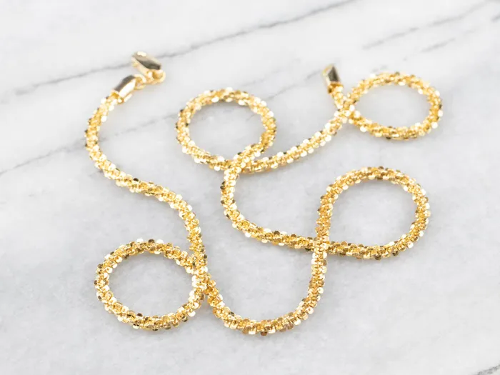 Market Square Jewelers PreStyled Sets 14K Gold Sparkling Fancy Link Chain Market Square Jewelers PreStyled Sets 14K Gold Sparkling Fancy Link Chain