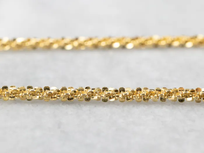 Market Square Jewelers PreStyled Sets 14K Gold Sparkling Fancy Link Chain Market Square Jewelers PreStyled Sets 14K Gold Sparkling Fancy Link Chain