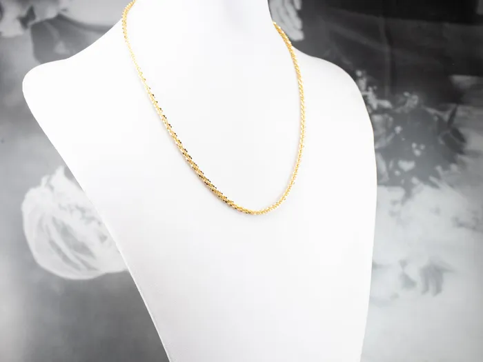 Market Square Jewelers PreStyled Sets 14K Gold Sparkling Fancy Link Chain Market Square Jewelers PreStyled Sets 14K Gold Sparkling Fancy Link Chain