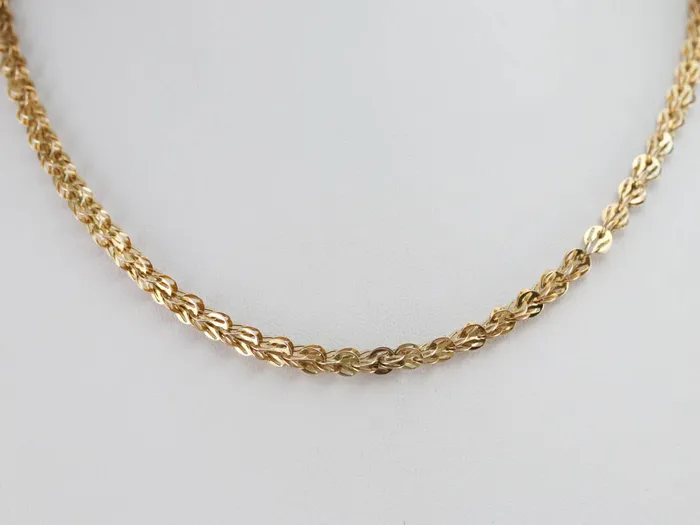 Market Square Jewelers PreStyled Sets Antique Gold Woven Link Chain Market Square Jewelers PreStyled Sets Antique Gold Woven Link Chain