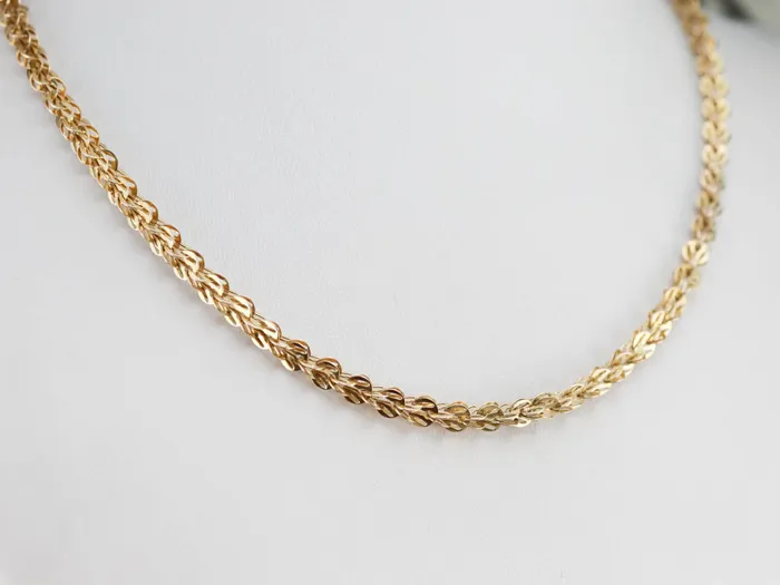Market Square Jewelers PreStyled Sets Antique Gold Woven Link Chain Market Square Jewelers PreStyled Sets Antique Gold Woven Link Chain