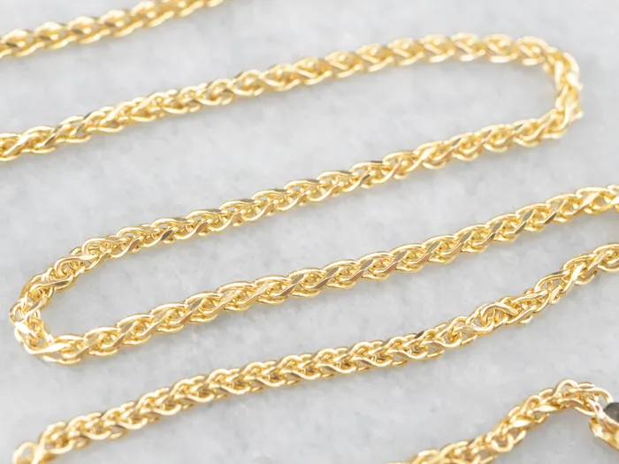Market Square Jewelers PreStyled Sets Italian 14K Gold Wheat Chain