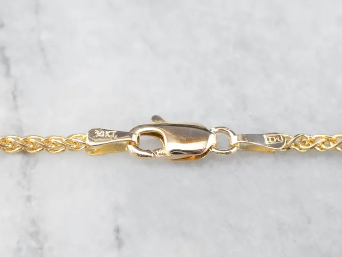 Market Square Jewelers PreStyled Sets Italian 14K Gold Wheat Chain Market Square Jewelers PreStyled Sets Italian 14K Gold Wheat Chain