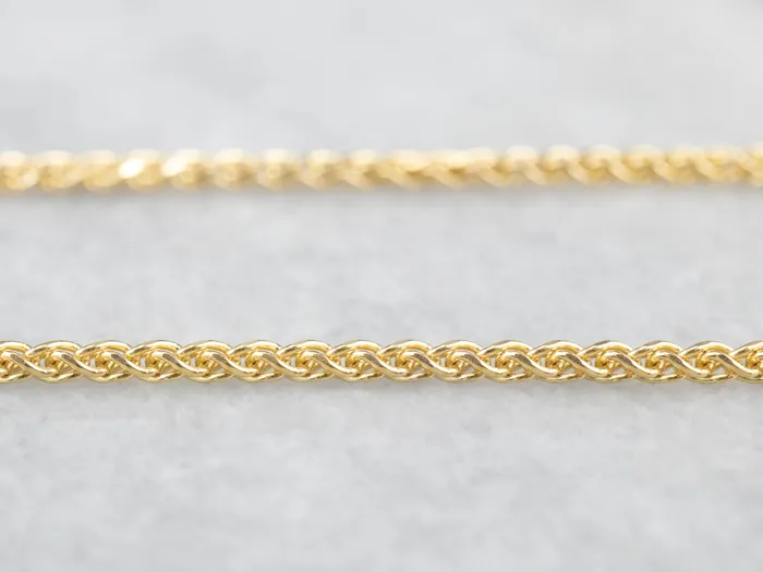 Market Square Jewelers PreStyled Sets Italian 14K Gold Wheat Chain Market Square Jewelers PreStyled Sets Italian 14K Gold Wheat Chain