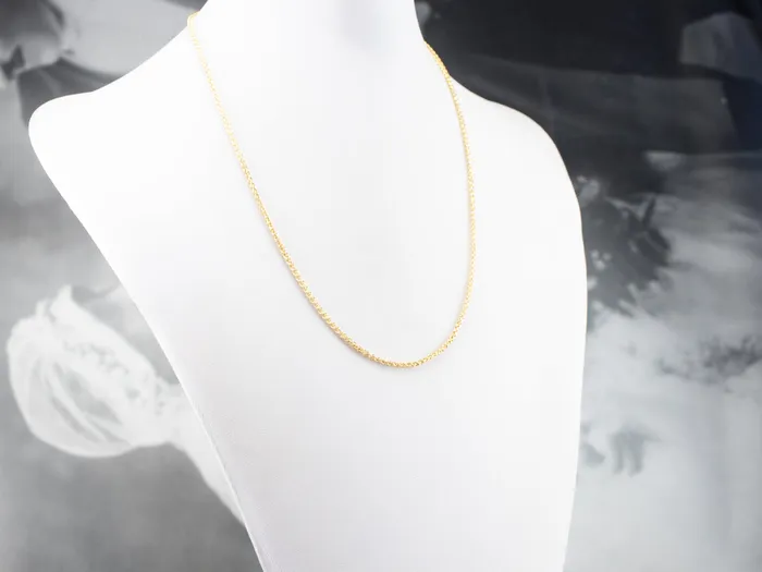 Market Square Jewelers PreStyled Sets Italian 14K Gold Wheat Chain Market Square Jewelers PreStyled Sets Italian 14K Gold Wheat Chain