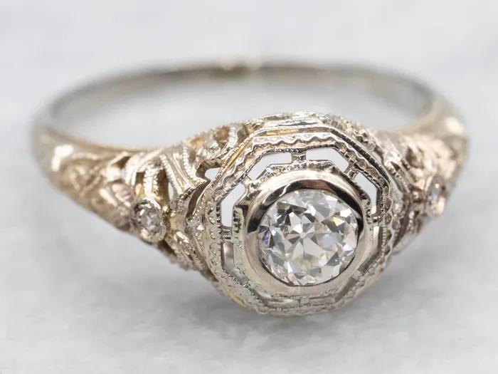 Market Square Jewelers Rings Art Deco Old Mine Cut Diamond Engagement Ring Market Square Jewelers Rings Art Deco Old Mine Cut Diamond Engagement Ring