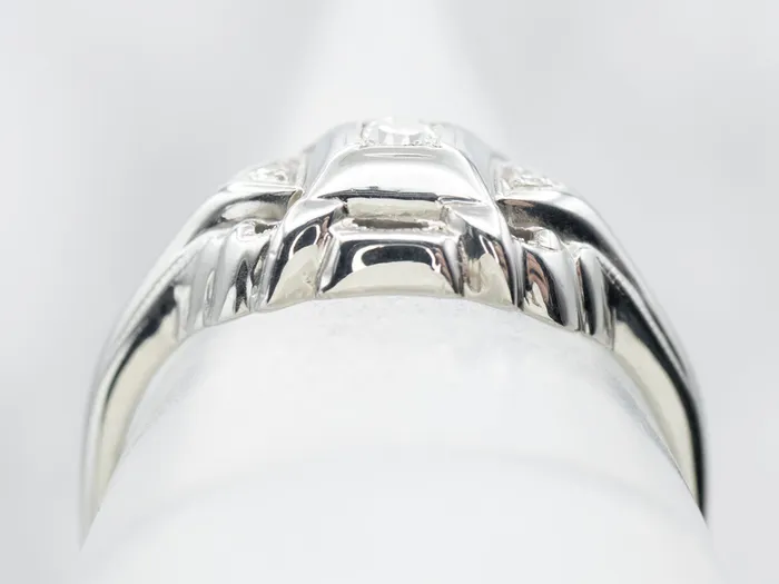 Market Square Jewelers Rings Art Deco Three Stone Diamond Engagement Ring Market Square Jewelers Rings Art Deco Three Stone Diamond Engagement Ring