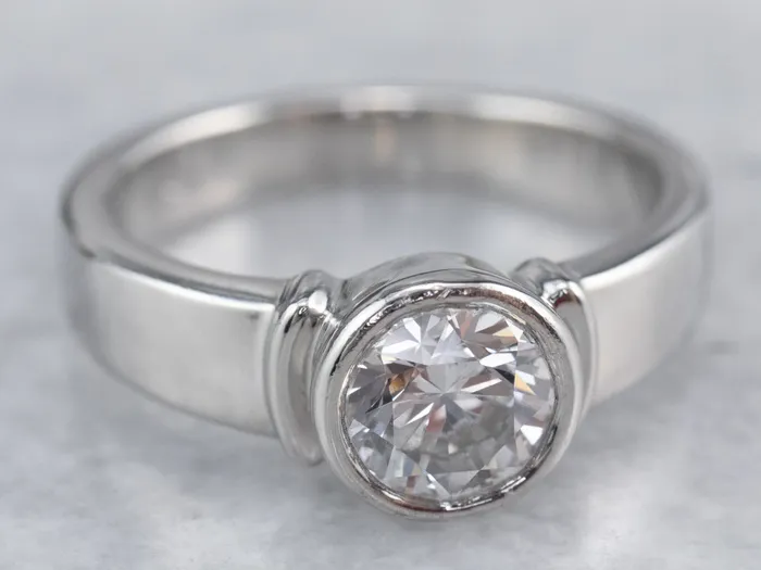 Market Square Jewelers Rings Bezel Set Diamond Platinum Solitaire Engagement Ring Market Square Jewelers Rings Bezel Set Diamond Platinum Solitaire Engagement Ring