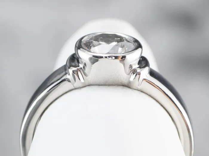 Market Square Jewelers Rings Bezel Set Diamond Platinum Solitaire Engagement Ring Market Square Jewelers Rings Bezel Set Diamond Platinum Solitaire Engagement Ring