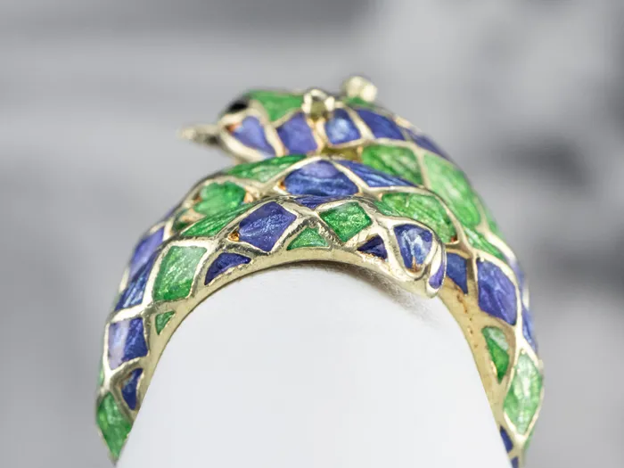 Market Square Jewelers Rings Modern Enamel and Gold Snake Ring Market Square Jewelers Rings Modern Enamel and Gold Snake Ring