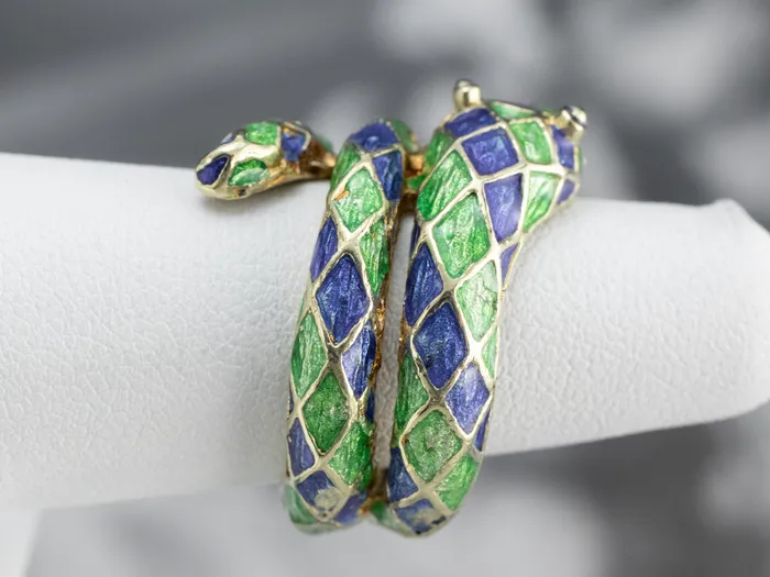 Market Square Jewelers Rings Modern Enamel and Gold Snake Ring Market Square Jewelers Rings Modern Enamel and Gold Snake Ring