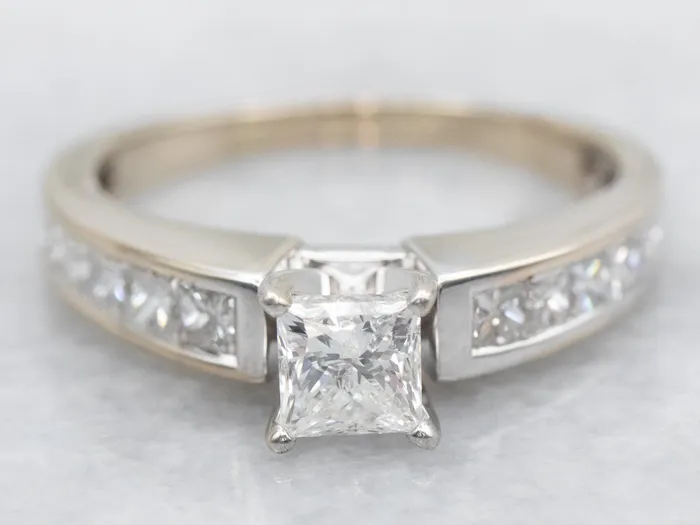 Market Square Jewelers Rings Modern White Gold Diamond Engagement Ring