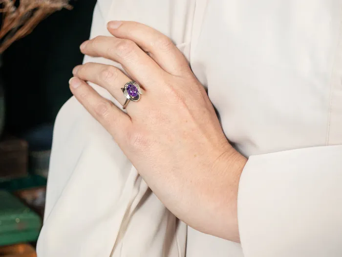 Market Square Jewelers Rings Sleek White Gold Amethyst Solitaire Ring Market Square Jewelers Rings Sleek White Gold Amethyst Solitaire Ring