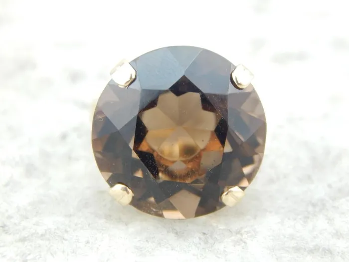 Market Square Jewelers Rings Smoky Quartz and Vintage Gold Bauble Ring