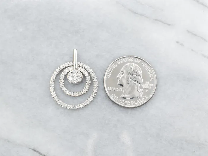 Market Square Jewelers Rings Triple Diamond Halo Ring Pendant
