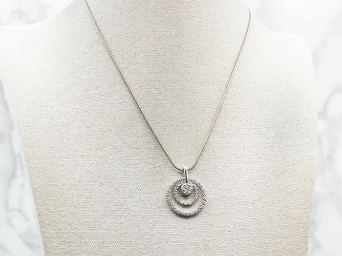 Market Square Jewelers Rings Triple Diamond Halo Ring Pendant