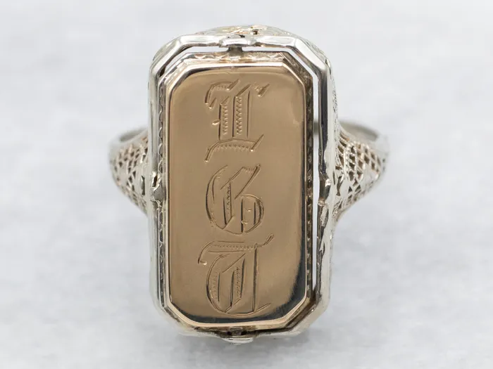 Market Square Jewelers Rings Two Tone Black Onyx and Diamond Flip Ring Market Square Jewelers Rings Two Tone Black Onyx and Diamond Flip Ring