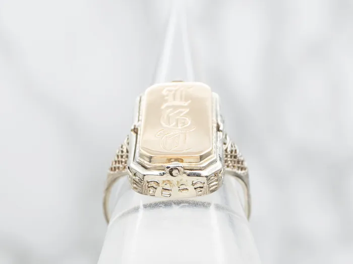 Market Square Jewelers Rings Two Tone Black Onyx and Diamond Flip Ring Market Square Jewelers Rings Two Tone Black Onyx and Diamond Flip Ring