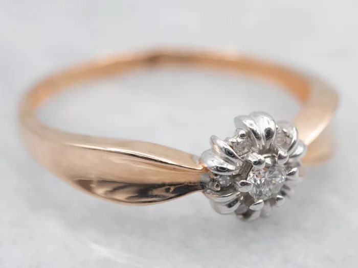 Market Square Jewelers Rings TwoTone Diamond Halo Engagement Ring