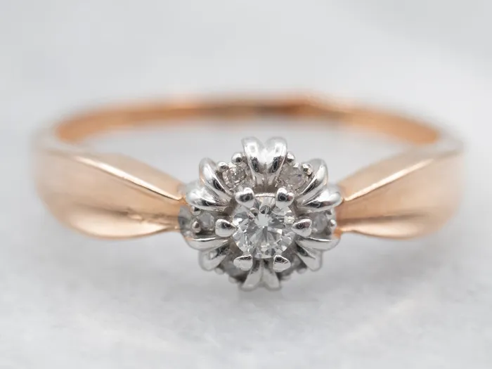 Market Square Jewelers Rings TwoTone Diamond Halo Engagement Ring Market Square Jewelers Rings TwoTone Diamond Halo Engagement Ring
