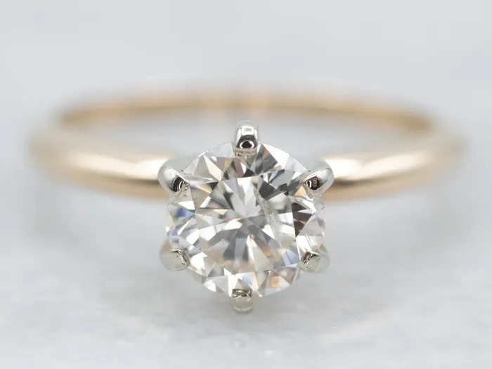 Market Square Jewelers Rings Two Tone Diamond Solitaire Engagement Ring
