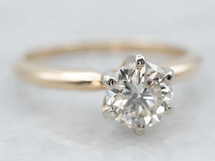 Market Square Jewelers Rings Two Tone Diamond Solitaire Engagement Ring Market Square Jewelers Rings Two Tone Diamond Solitaire Engagement Ring