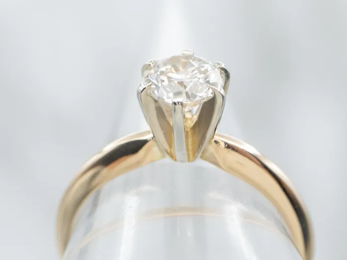 Market Square Jewelers Rings Two Tone Diamond Solitaire Engagement Ring Market Square Jewelers Rings Two Tone Diamond Solitaire Engagement Ring