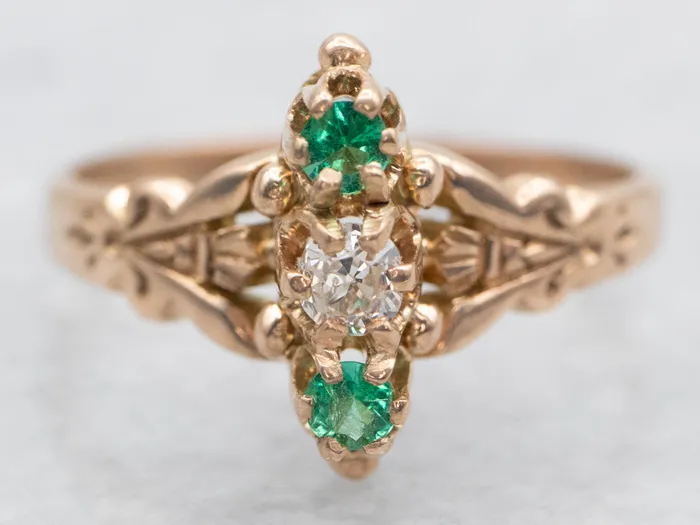 Market Square Jewelers Rings Victorian Old Mine Cut Diamond and Emerald Ring Market Square Jewelers Rings Victorian Old Mine Cut Diamond and Emerald Ring