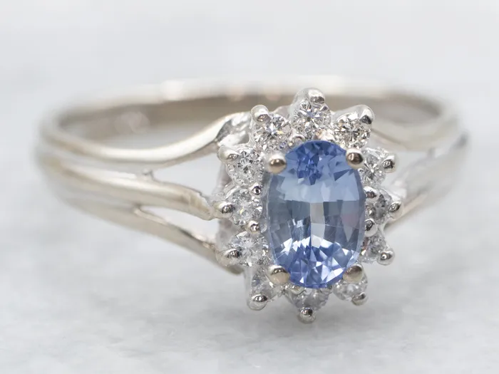 Market Square Jewelers Rings White Gold Oval Cut Sapphire Engagement Ring with Diamond Halo Market Square Jewelers Rings White Gold Oval Cut Sapphire Engagement Ring with Diamond Halo