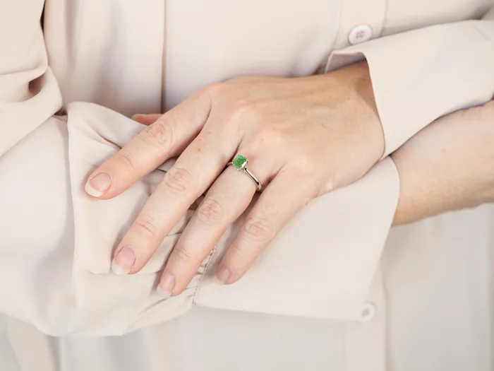Market Square Jewelers Rings White Gold Tsavorite Garnet and Diamond Ring Market Square Jewelers Rings White Gold Tsavorite Garnet and Diamond Ring