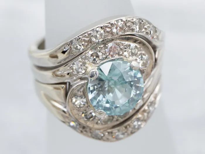 Market Square Jewelers Swirling Blue Zircon Cocktail Ring Rings Market Square Jewelers Swirling Blue Zircon Cocktail Ring Rings