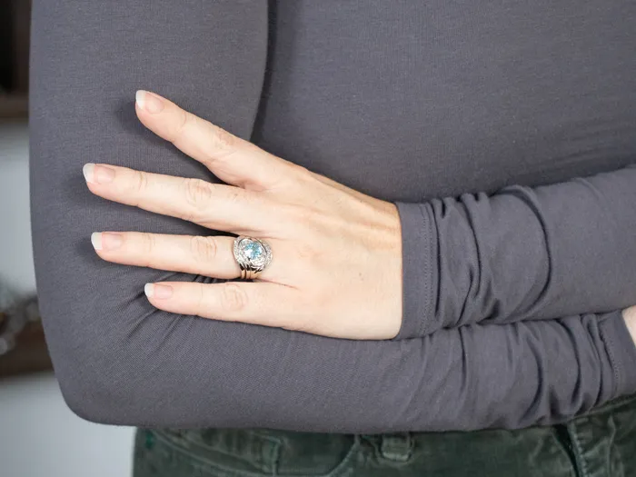 Market Square Jewelers Swirling Blue Zircon Cocktail Ring Rings Market Square Jewelers Swirling Blue Zircon Cocktail Ring Rings