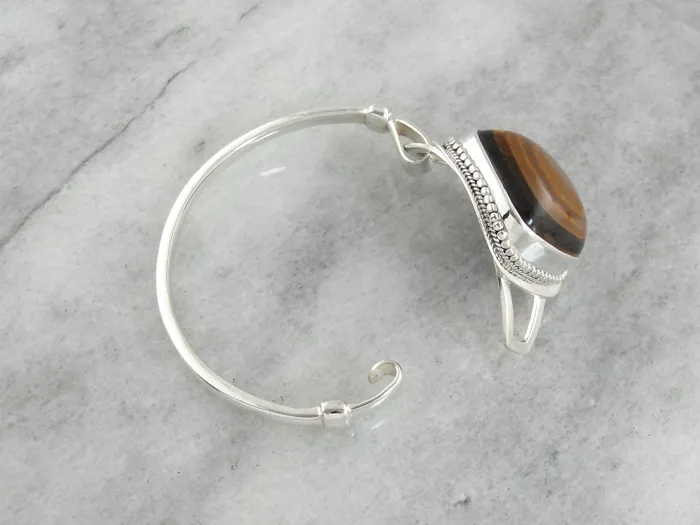 Market Square Jewelers Tigers Eye Gemstone Bracelet in Sterling Silver Bracelets Market Square Jewelers Tigers Eye Gemstone Bracelet in Sterling Silver Bracelets