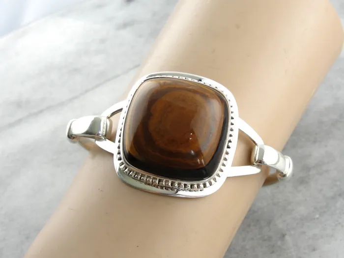 Market Square Jewelers Tigers Eye Gemstone Bracelet in Sterling Silver Bracelets Market Square Jewelers Tigers Eye Gemstone Bracelet in Sterling Silver Bracelets