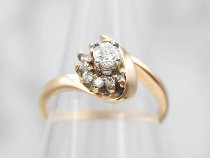 Market Square Jewelers Vintage Gold Diamond Bypass Ring Rings Market Square Jewelers Vintage Gold Diamond Bypass Ring Rings