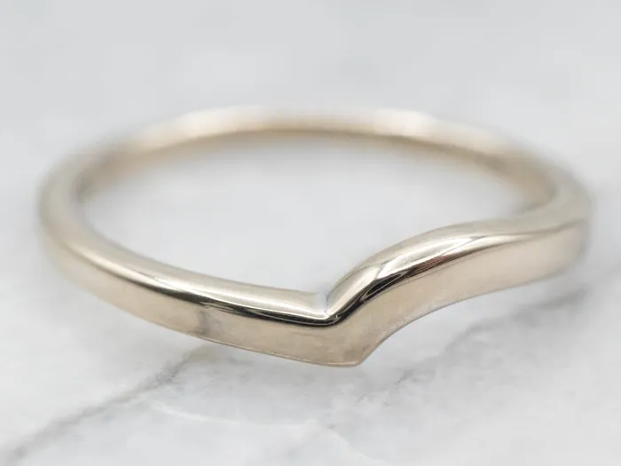Market Square Jewelers White Gold Wave Band Rings