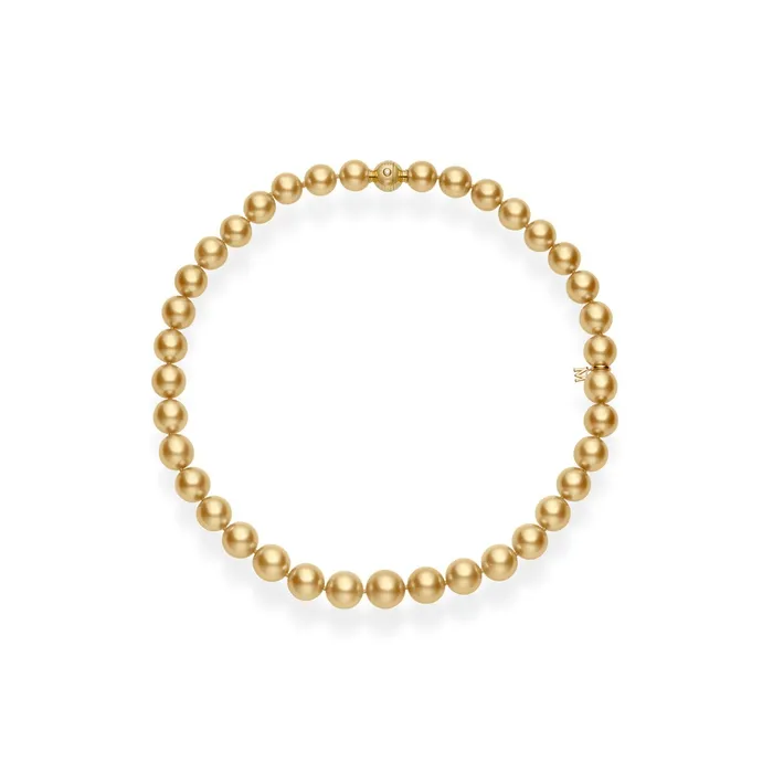 Mikimoto Golden South Sea Cultured Pearl Strand Mikimoto Earrings