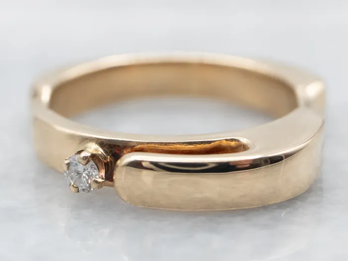 Modernist Gold Diamond Solitaire Band Market Square Jewelers Rings Modernist Gold Diamond Solitaire Band Market Square Jewelers Rings