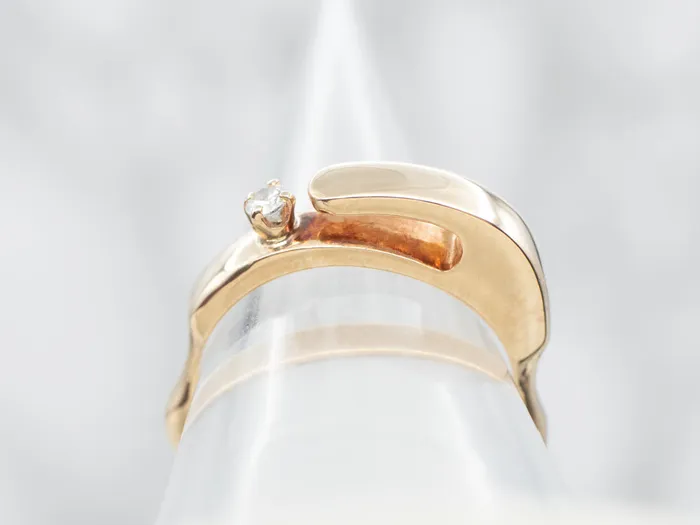 Modernist Gold Diamond Solitaire Band Market Square Jewelers Rings Modernist Gold Diamond Solitaire Band Market Square Jewelers Rings