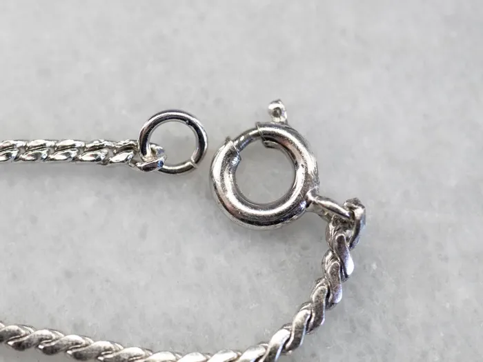 MSJ Online Mixed Metal Floral JB Signet Necklace Necklaces MSJ Online Mixed Metal Floral JB Signet Necklace Necklaces