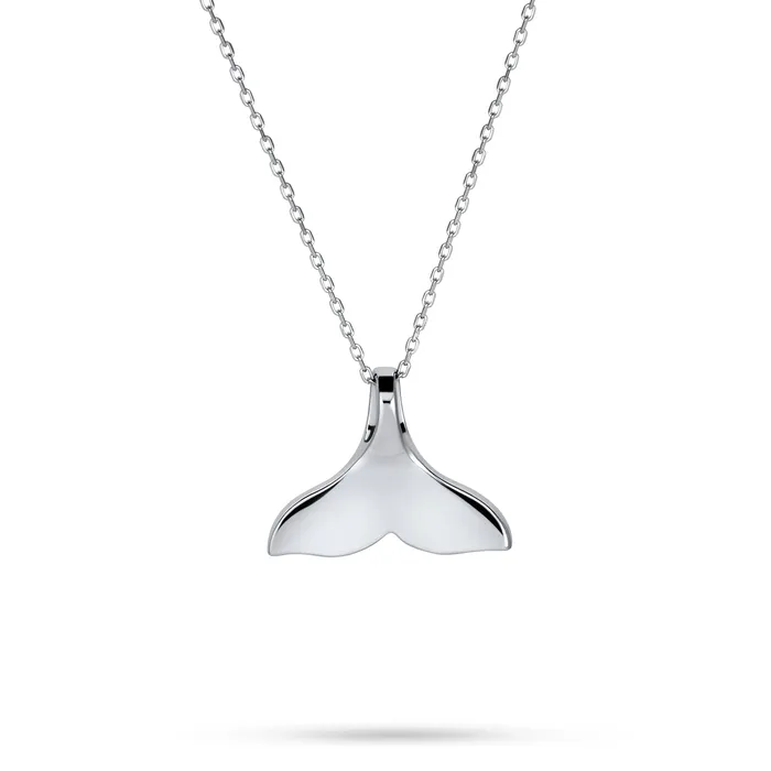 Nautical Blue Opal Whale Tail Pendant Necklace in Sterling Silver BlingJewelry Wholesale Necklaces Nautical Blue Opal Whale Tail Pendant Necklace in Sterling Silver BlingJewelry Wholesale Necklaces