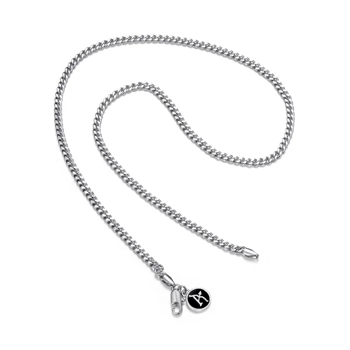 Necklaces aporro 35mm Miami Micro Cuban Curb Chain White Gold