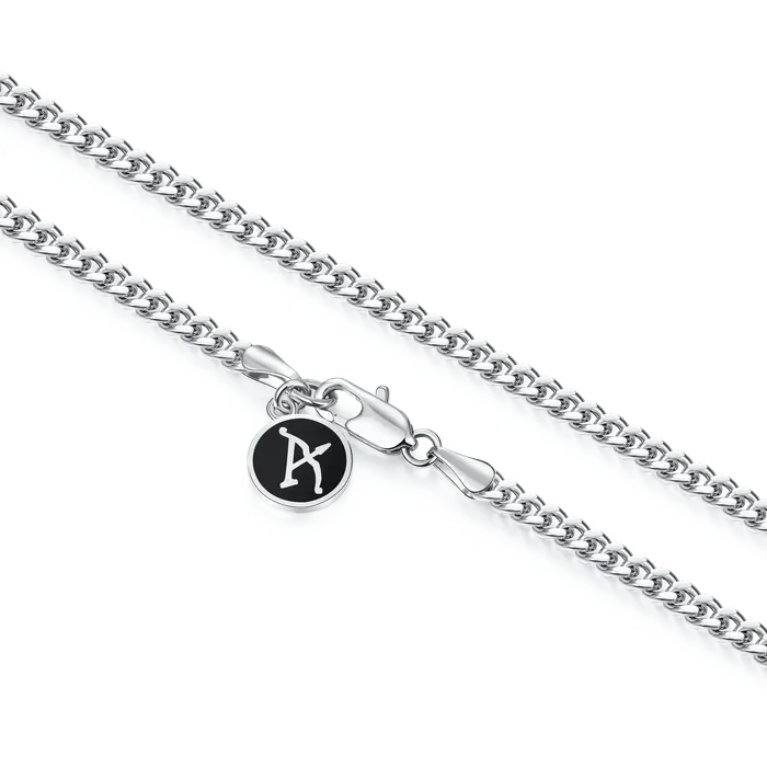 Necklaces aporro 35mm Miami Micro Cuban Curb Chain White Gold